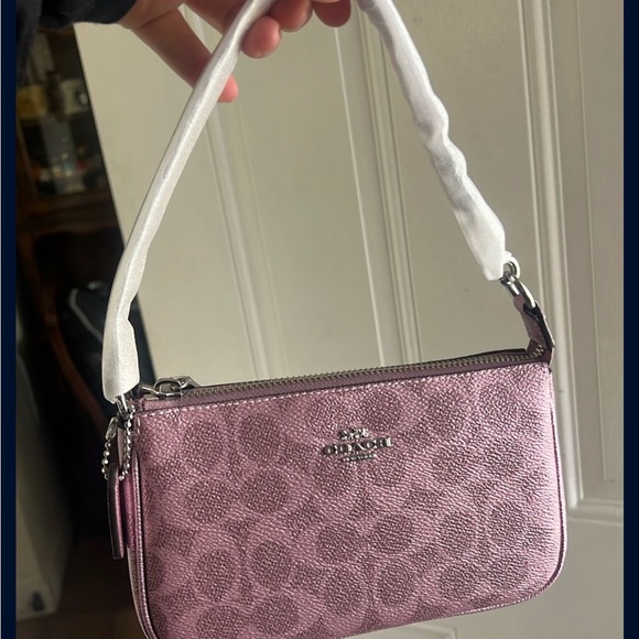 Coach Nolita 19 Pink Metallic Shoulder Bag & Charm Box Set - Picture 3 of 9